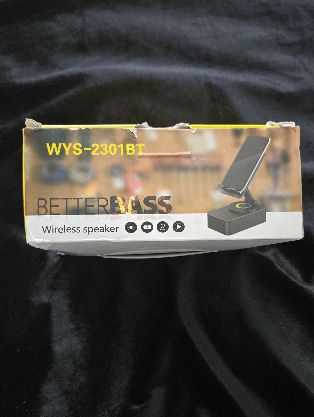 Wireless Speaker with Phone Stand - Black